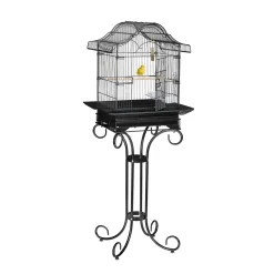 Relaxdays Schwarzer Vogelkäfig Mit Ständer