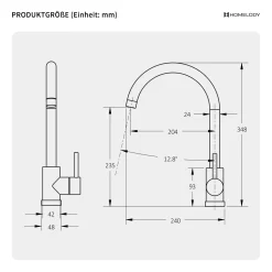 Aihom Wasserhahn Küche 360° Drehbar Niederdruck Küchenarmatur Niederdruck Mischbatterie Küche Armatur Edelstahl Spültischarmatur Für Spüle Boiler, Schwarz -Garten- & Gewächshäuser Geschäft 7aa193f78b1c2c1b3aa999bb2bbc91a9