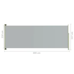 VidaXL Seitenmarkise Ausziehbar 117x300 Cm Grau -Garten- & Gewächshäuser Geschäft 7aaab9a0e0dabea6e79d2eca62005153