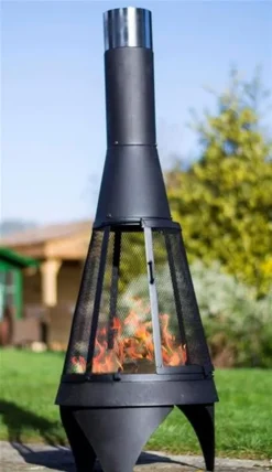 Buschbeck Gartenkamin Mesh Colorado 160 Silber-schwarz 90134.000