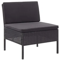 VIDAXL 3-tlg. Garten-Lounge-Set Mit Auflagen Poly Rattan Schwarz -Garten- & Gewächshäuser Geschäft 7b383bcd2e50867f690b3519dd34a973