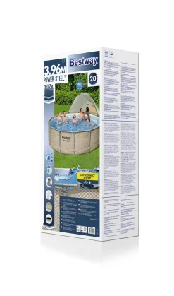 Bestway Power Steel™ Frame Pool Komplett-Set, Rund, 396x107cm, 5614V -Garten- & Gewächshäuser Geschäft 7b5048d3c5549798da684d980b550683 1