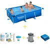 Bestway Pool - Steel Pro - 259 X 170 X 61 Cm - Inklusive WAYS Wartungspaket, Filterpumpe & Bodenplane