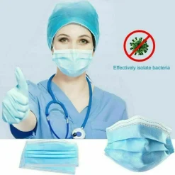 OLOEY 300 Pcs Atemschutzmasken， Mundschutz 3-lagig Vlies,Einwegmasken，Infektionsschutz，Schutzmaske，Mundschutzmasken，Staubdichte Schönheitsmaske，Staubdicht，Anti-Speichel