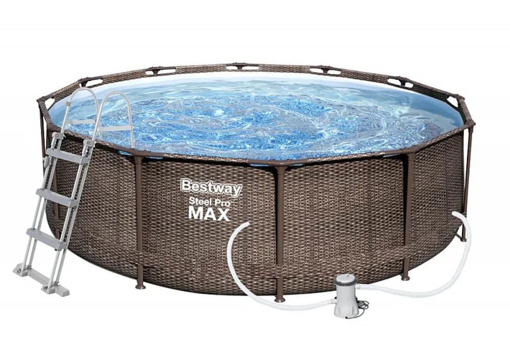 BESTWAY 56709 Steel Pro Max Frame Pool Set Rund Filterpumpe Leiter Braun 366x100 22 BESTWAY 56709 Steel Pro Max Frame Pool Set Rund Filterpumpe Leiter Braun 366x100 – Bild 22