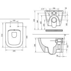 Belrad Belvit Spülrandloses Design Hänge WC Mit Taharet/Bidet/Dusch WC-Funktion Und Integrierter Heiß-/Kaltwasserarmatur Weiß + Deckel 13 Belrad Belvit Spülrandloses Design Hänge WC Mit Taharet/Bidet/Dusch WC-Funktion Und Integrierter Heiß-/Kaltwasserarmatur Weiß + Deckel -Garten- & Gewächshäuser Geschäft 7b9e659882099f8e818f7eb672cfbed5