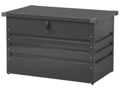 Beliani Auflagenbox Graphitgrau Metall 100x62 Cm Garten Terrasse -Garten- & Gewächshäuser Geschäft 7bb58575b910d4f7c15d46ba5b1294d0