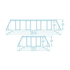 Bestway Power Steel™ Frame Pool Komplett-Set, Eckig 549x274x122 Cm 56466 -Garten- & Gewächshäuser Geschäft 7bc682c32852cf10256325edf8b22678