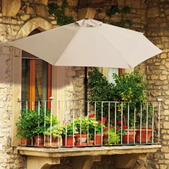 EASYmaxx Sonnenschirm Halbrund In Beige Mit UV-Schutz -Garten- & Gewächshäuser Geschäft 7bd7159e011e6b69413ef718f88f8ba0