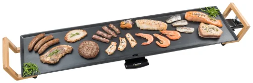 Bestron Elektrischer Tischgrill, XXL Teppanyaki Grillplatte Im Asia Design, Grillspaß Für 8 Personen, Extra Große Grillfläche, 1.800 W, Farbe: Schwarz -Garten- & Gewächshäuser Geschäft 7be581ea7ddbef2da50c2c5f6fc766fe