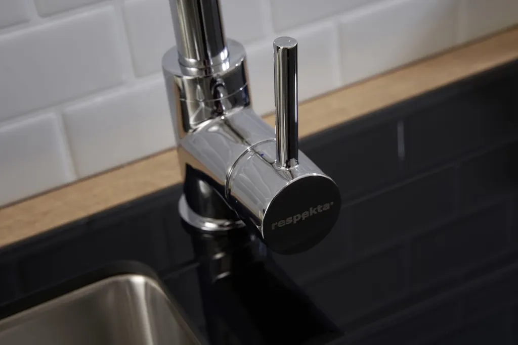 Respekta Glasspüle New York 86 X 50 Cm / Edelstahl / Glas Schwarz 5 Respekta Glasspüle New York 86 X 50 Cm / Edelstahl / Glas Schwarz – Bild 5