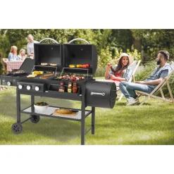 El Fuego Gas-/Holzkohlegrill/Smoker Kombigrill Sierra 3in1 2x 43x45cm -Garten- & Gewächshäuser Geschäft 7c3c4805c384f0d37cc25f964a19aef3