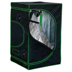 Mucola Gewächshaus Pflanzenzelt Growbox 120x120x200 Cm Schwarz Grün Indoor Pflanzenzelt Zuchtzelt Growroom Zuchtschrank Darkroom Grow Tent Frühbeet Zimmergewächshaus Growschrank