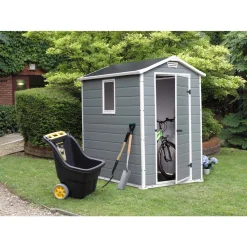 Keter Manor 46 S Gartenhaus - Maße: 1,18m X 1,84m, Farbe: Grau; 7207 -Garten- & Gewächshäuser Geschäft 7c6e763b9413c351082748e346ff608a