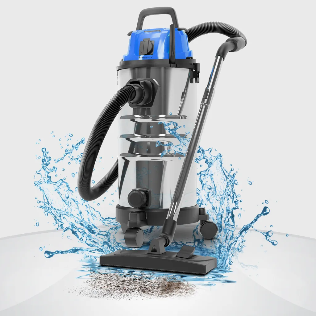 TIMBERTECH® Industriestaubsauger - 2300 W Leistung, 30 Liter, Mit Blasfunktion, 3 Filter, Edelstahlbehälter, Farbwahl - Nass-Trockensauger, Industriesauger (Blau) 4 TIMBERTECH® Industriestaubsauger - 2300 W Leistung, 30 Liter, Mit Blasfunktion, 3 Filter, Edelstahlbehälter, Farbwahl - Nass-Trockensauger, Industriesauger (Blau) – Bild 4