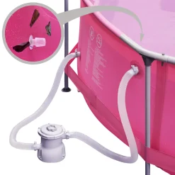 Tectake Swimming Pool Rund Mit Stahlrahmen Und Filterpumpe Ø 300 X 76 Cm - Pink -Garten- & Gewächshäuser Geschäft 7cb33b795b77543ac9aed3424871bfae