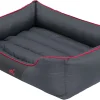 Hobbydog Hundebett, Sofa, Korb Tierbett Comfort, Größe XL, 82 X 62 Cm, Grau Mit Einem Roten Streifen