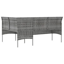 VidaXL Sofa In L-Form Mit Kissen Poly Rattan Grau -Garten- & Gewächshäuser Geschäft 7cf567c46a99bf06910a2979443e9914 1