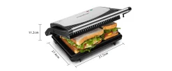 Aigostar York - Sandwichmaker 800W, Grilltoaster, Panini Maker, Cool Touch-Griff, Antihaft-Platten, BPA Frei, Edelstahl, Klein, Lagerfähig, Schwarz 15 Aigostar York - Sandwichmaker 800W, Grilltoaster, Panini Maker, Cool Touch-Griff, Antihaft-Platten, BPA Frei, Edelstahl, Klein, Lagerfähig, Schwarz -Garten- & Gewächshäuser Geschäft 7d0a17089bbc503ddaf835237c2e6e3e