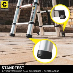 Craftfull Klappleiter CF-102B - Soft-Close-Funktion - Aluminium Klappleiter - Teleskopleiter - Tragetasche - Anlegeleiter - 2 X 1.6 Meter (Total 3.2 M) 15 Craftfull Klappleiter CF-102B - Soft-Close-Funktion - Aluminium Klappleiter - Teleskopleiter - Tragetasche - Anlegeleiter - 2 X 1.6 Meter (Total 3.2 M) -Garten- & Gewächshäuser Geschäft 7d24e769e67729db8dc51649d4b60369