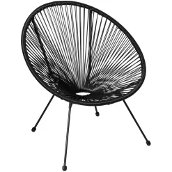 Tectake 2 Gartenstühle Santana Retro Im Acapulco-Stil - Schwarz -Garten- & Gewächshäuser Geschäft 7d90ef9f951f6d81efe7e1609eb56ee9