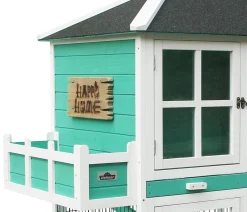 Dehner Nagerheim Happy Home Palazzo, Mit Freigehege, Ca. 145 X 72 X 121 Cm, Tannenholz, Weiß/türkis/schwarz -Garten- & Gewächshäuser Geschäft 7ddb737e099cbe1c8214240a7d5da3cd