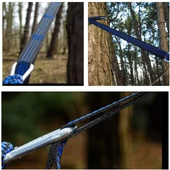 Jormftte Hängematte Befestigung, Schaukel Befestigung Baum Aufhängeset, 2,8Meter X 2,5cm Max 500kg, 14 Schlaufen, 2 Karabiner, Für Camping Wandern Outdoor Reise -Garten- & Gewächshäuser Geschäft 7de01f1e6b2b2167f38f15a3ecbc4117