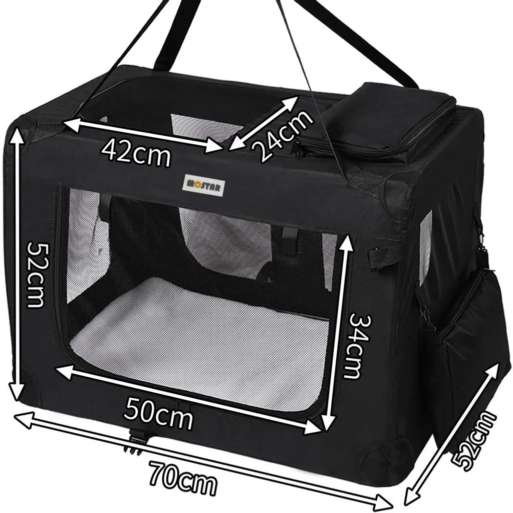 Mucola Hundebox L - 70 X 50 X 52 Cm Transportbox Hundetransportbox Faltbar Katzentransportbox Hundetasche 6 Mucola Hundebox L - 70 X 50 X 52 Cm Transportbox Hundetransportbox Faltbar Katzentransportbox Hundetasche – Bild 6