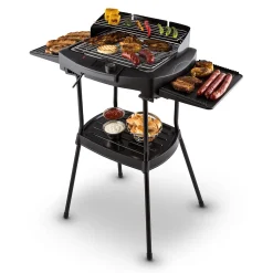 OneConcept Dr. Beef II Elektrogrill, Nutzbar Als Standgrill Oder Tischgrill, In - Und Outdoor Edition, Große Grillfläche, Bis 2000 W, Inkl. Standfuß, Thermostatstufenlos Regelbar, Schwarz -Garten- & Gewächshäuser Geschäft 7e041fa8a8907922a5460c48c0afc987