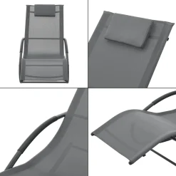 En.casa Schaukelliege Tarent 174 X 63 X 88 Cm Gartenliege Sonnenliege Relaxliege Mit Kopfpolster 150 Kg Dunkelgrau -Garten- & Gewächshäuser Geschäft 7e19f51ea82e1afb0d3598054c57b011