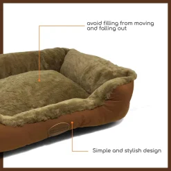 Aigostar Hundebett, Grosse Hunde Körbchen, Hundesofa, Hundekissen, Hundekorb Bezug Waschbar, M 75 * 50cm -Garten- & Gewächshäuser Geschäft 7e47829cbe24856ff241258ca278617a