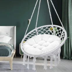 Ferocity Hängesessel Kissen, Polster Bodenkissen Für Schwenksessel, Auflage Für Baumwoll Hängeschaukel, Papasansessel, Hängekorb, Hängestuhl, Durchmesser 90 Cm, Beige [114] -Garten- & Gewächshäuser Geschäft 7e4f6cea4464eea385aed0045ebe967f