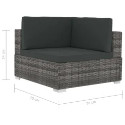 VidaXL Ecksofas 2 Stk. Mit Auflagen Poly Rattan Grau -Garten- & Gewächshäuser Geschäft 7e6c16306026d62535e3364e46056d05