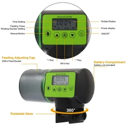 Jormftte Futterautomat Aquarium, Automatisierte Futterspender Für Fische Mit 4 Mal Fütterung Zeit Einstellung, Geeignet Für Aquarium, Fischtank Und Schildkrötentank -Garten- & Gewächshäuser Geschäft 7e701e78caee7ff46cf23255b5a02415