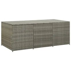 VidaXL Gartenbox Poly Rattan 180x90x75 Cm Grau