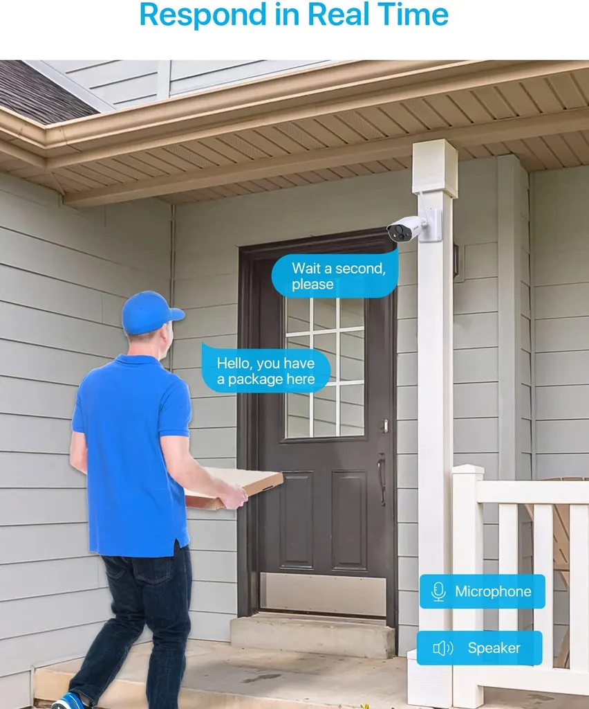 ZOSI C306 Drahtlos Batteriebetrieben Außen Akku Kamera Cloud Funkkamera Mit Farbnachtsicht, PIR Menschenerkennung, Licht&Ton Alarm 4 ZOSI C306 Drahtlos Batteriebetrieben Außen Akku Kamera Cloud Funkkamera Mit Farbnachtsicht, PIR Menschenerkennung, Licht&Ton Alarm – Bild 4