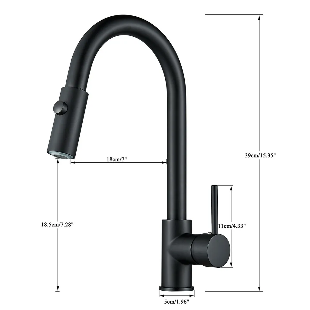 Linuode Niederdruck Küchenarmatur Ausziehbar Spültischarmatur Edelstahl Küche Wasserhahn 4 Linuode Niederdruck Küchenarmatur Ausziehbar Spültischarmatur Edelstahl Küche Wasserhahn – Bild 4