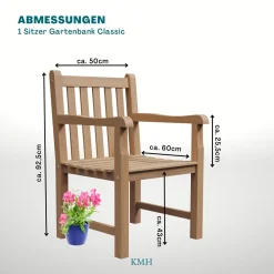 KMH Garden KMH® TEAK Sessel *Classic* -Garten- & Gewächshäuser Geschäft 7efc34c07769d7ff83f0c495ea512a5b