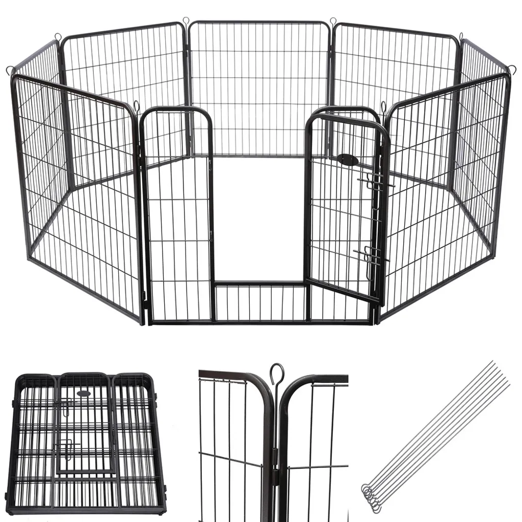 Mucola 80x60CM Welpenauslauf 8 Elemente Laufgitter Welpenzaun Welpenfreigehege Laufstal 2 Mucola 80x60CM Welpenauslauf 8 Elemente Laufgitter Welpenzaun Welpenfreigehege Laufstal – Bild 2