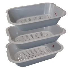 CatAmore Katzenklo 3tlg. Siebklo Katzentoilette Mit 3 Siebe | Keine Schaufel Notwendig | Sekundenschnelle Renigung