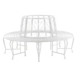 En.casa Baumbank Sorrent 160x84cm Rundbank 360° Gartenbank Parkbank Stahl Weiß 10 En.casa Baumbank Sorrent 160x84cm Rundbank 360° Gartenbank Parkbank Stahl Weiß -Garten- & Gewächshäuser Geschäft 7f2da49f900721014ad24e73b3b9e2de