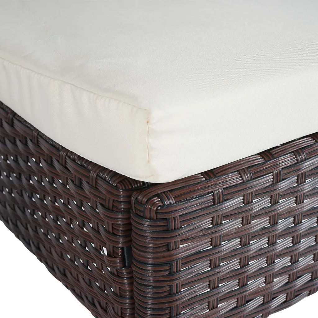 Mendler 2er-Set Poly-Rattan Stuhl HWC-G19, Balkonstuhl Gartenstuhl, Stapelbar Braun, Kissen Creme 5 Mendler 2er-Set Poly-Rattan Stuhl HWC-G19, Balkonstuhl Gartenstuhl, Stapelbar Braun, Kissen Creme – Bild 5