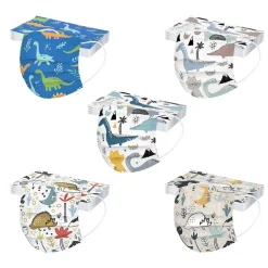 Jinaishop 50 Stück Kinder Dinosaurier Druckmuster 3-lagige Masken Filter Staubdichte Masken -Garten- & Gewächshäuser Geschäft 7fd046681eb07eff3d055bdadeaca989