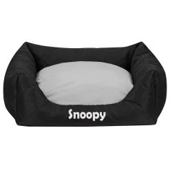 Ferocity Personalisiertes Hundebett Mit Namen Bedruckt Waschbares Hundesofa Mit Rand Und Wendekissen, Hundekissen Aus Cordura, Grau Auf Schwarz 60x55 [123]