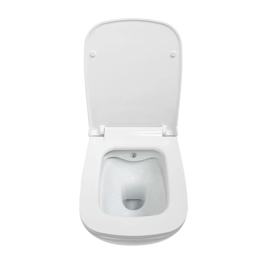 Belrad Belvit Spülrandloses Design Hänge WC Mit Taharet/Bidet/Dusch WC-Funktion Und Integrierter Heiß-/Kaltwasserarmatur Weiß + Deckel 3 Belrad Belvit Spülrandloses Design Hänge WC Mit Taharet/Bidet/Dusch WC-Funktion Und Integrierter Heiß-/Kaltwasserarmatur Weiß + Deckel – Bild 3