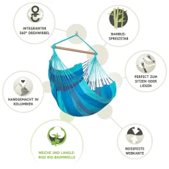 La Siesta Habana Lagoon Comfort Hängesessel Blau Hängestuhl -Garten- & Gewächshäuser Geschäft 7ff6a8450ba5ccd337ce3d169d9ccfde