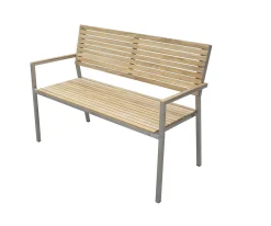 Garden Pleasure Bank DENVER 2-Sitzer Edelstahl 304 Gebürstet / Teak100% 304770 -Garten- & Gewächshäuser Geschäft 7ffde50801718a5876e58035a5b397d1