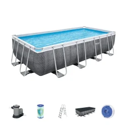 Bestway Power Steel™ Frame Pool Komplett-Set, Eckig, Mit Filterpumpe, Sicherheitsleiter & Abdeckplane 549 X 274 X 122 Cm, Schwimmbecken, Schwimmen, Pools -Garten- & Gewächshäuser Geschäft 8018a0e6f99db8c4bb1ce00c684bd955