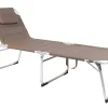 Linder Exclusiv XXL Sonnenliege Dreibeinliege Gartenliege Taupe Gepolstert