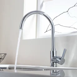 Homelody Niederdruck Küchenarmatur Aus Messing Wasserhahn Küche 360° Drehbar Niederdruck Spültischarmatur Mischbatterie Küche Chrom Armatur Für Boiler -Garten- & Gewächshäuser Geschäft 8067fe3b21040f7c3fa5c2848d912a82